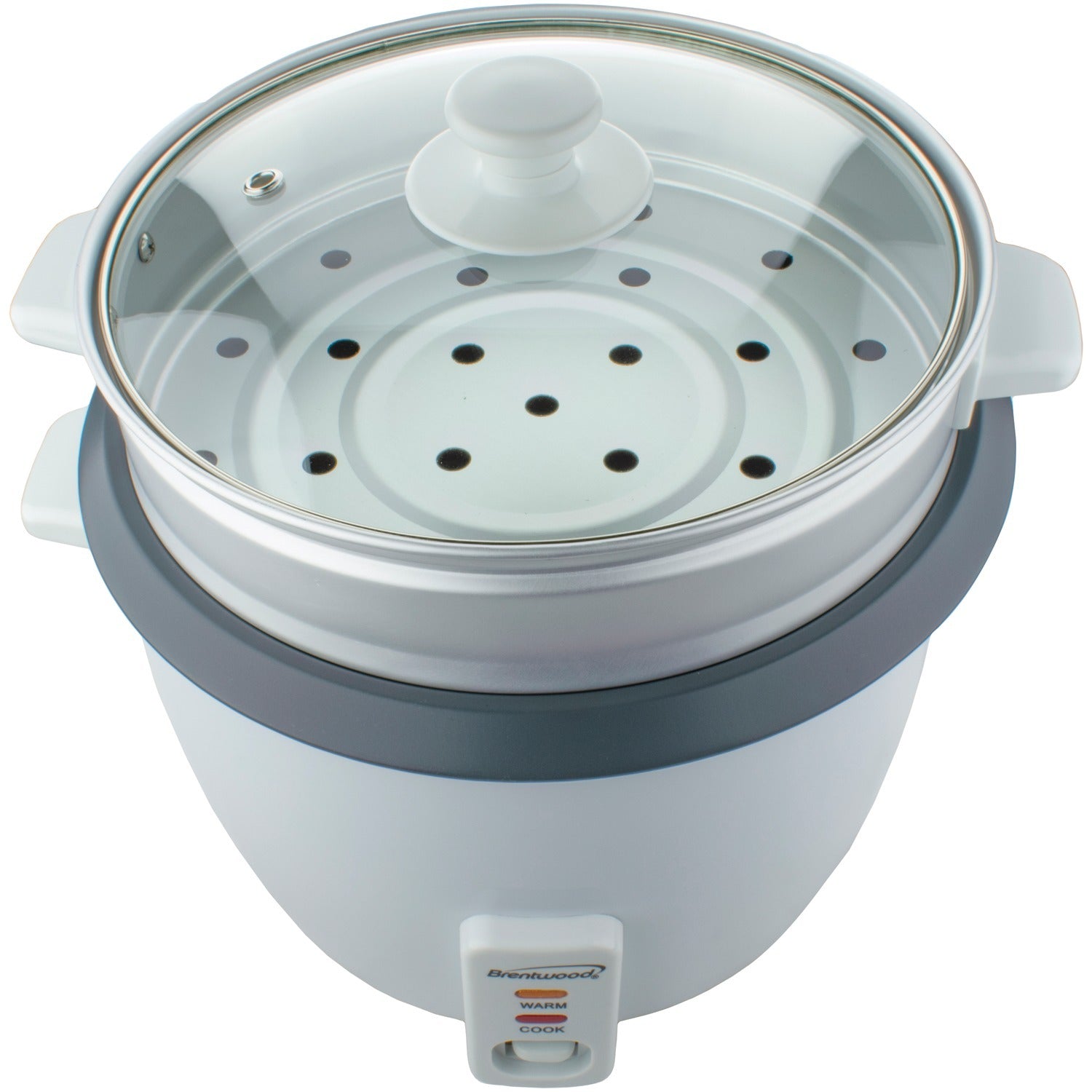 Brentwood Appliances TS-380S Rice Cooker with Steamer (10 Cups, 700 Watts)