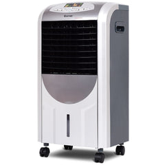 Portable Air Cooler Fan with Heater and Humidifier Function - Color: Gray