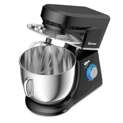 7.5 Qt Tilt-Head Stand Mixer with Dough Hook-Black - Color: Black