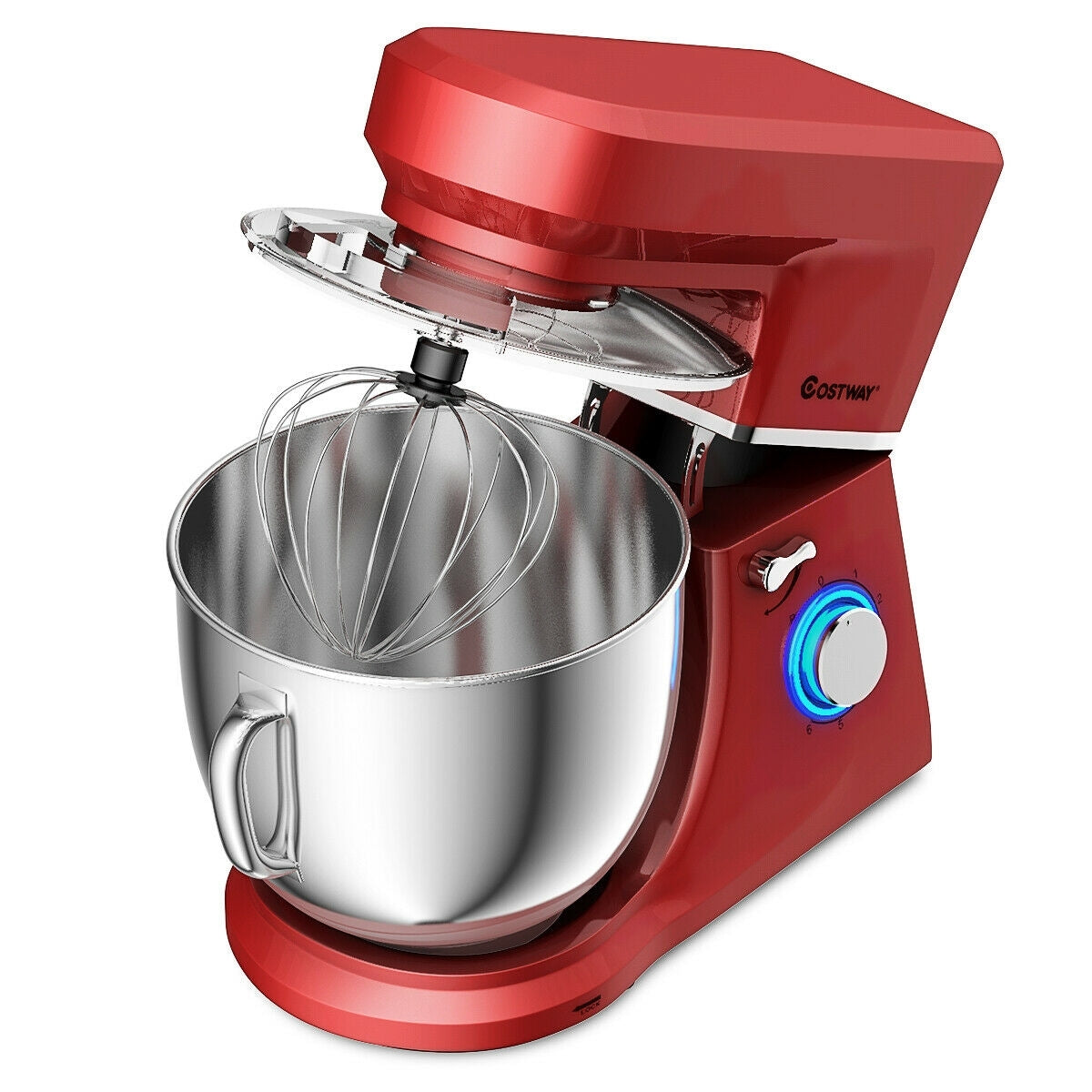 7.5 Qt Tilt-Head Stand Mixer with Dough Hook-Red - Color: Red