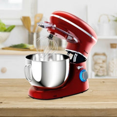 6.3 Quart Tilt-Head Food Stand Mixer 6 Speed 660W-Red - Color: Red