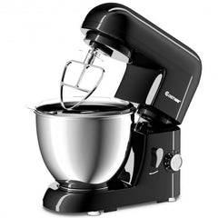 4.3 Qt 550 W Tilt-Head Stainless Steel Bowl Electric Food Stand Mixer-Black - Color: Black