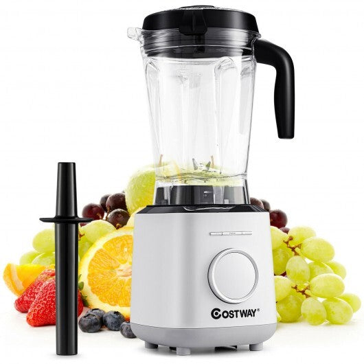 1500W Countertop Smoothies Blender with 10 Speed and 6 Pre-Setting Programs - Color: White