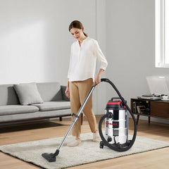 6 HP 9 Gallon Shop Vacuum Cleaner with Dry and Wet and Blowing Functions - Color: Black