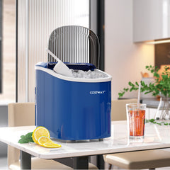 2.2 L Portable Ice Cube Maker with Bullet Shaped Ice Cube-Navy - Color: Navy