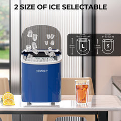 2.2 L Portable Ice Cube Maker with Bullet Shaped Ice Cube-Navy - Color: Navy