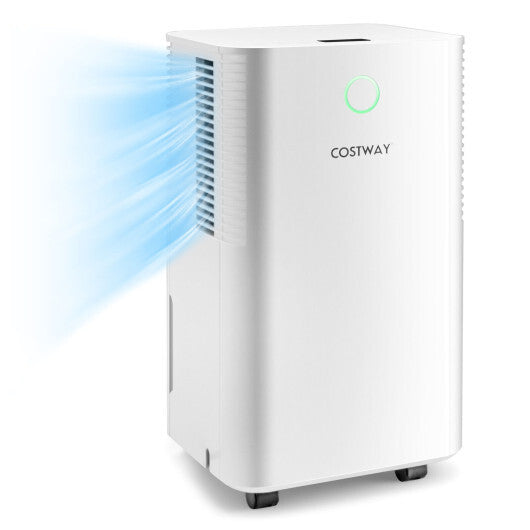 1750 Sq. Ft 32 Pints Dehumidifier with Auto Defrost and 24H Timer Drain Hose-White - Color: White