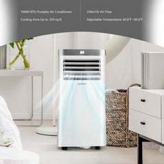 10000BTU 3-in-1 Portable Air Conditioner with Remote Control-White