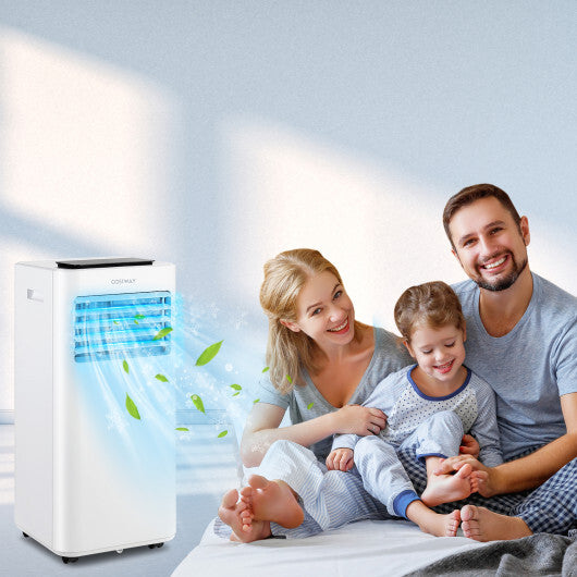 8000 BTU Portable Air Conditioner with Fan Dehumidifier Sleep Mode-8000 BTU - Color: White - Size: 8000 BTU