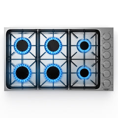 30/36 Inch Gas Cooktop with 4/6 Powerful Burners and ABS Knobs-30 inches