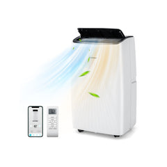 12000/14000 BTU Portable Air Conditioner with Heat and Smart WiFi-14000 BTU - Color: White - Size: 14000 BTU