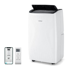 12000/14000 BTU Portable Air Conditioner with Heat and Smart WiFi-14000 BTU - Color: White - Size: 14000 BTU