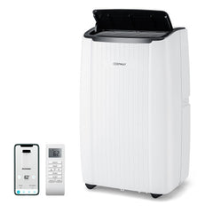 12000/14000 BTU Portable Air Conditioner 4-in-1 Smart WiFi Enabled Home AC Unit with Heat-14000 BTU - Size: 14000 BTU