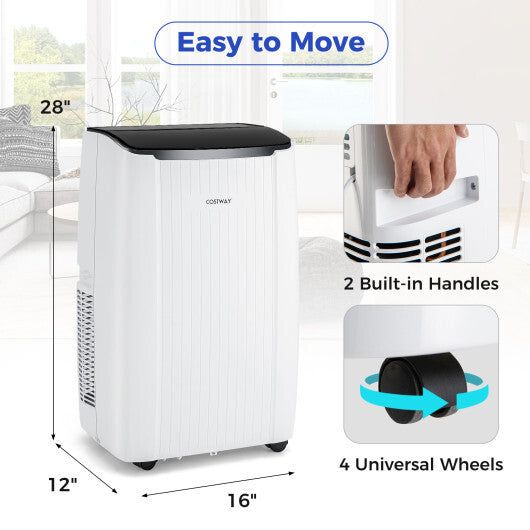 12000/14000 BTU Portable Air Conditioner 4-in-1 Smart WiFi Enabled Home AC Unit with Heat-14000 BTU - Size: 14000 BTU