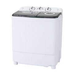 17.6 lbs Portable Washing Machine with Drain Pump-Black - Color: Gray