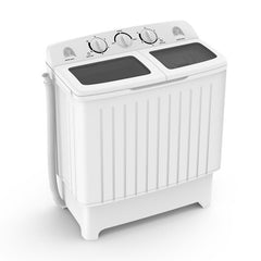 20 lbs Portable Washing Machine with Built-in Gravity Drain-Gray - Color: Gray