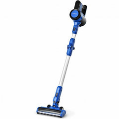 3-in-1 Handheld Cordless Stick Vacuum Cleaner with 6-cell Lithium Battery-Blue - Color: Blue