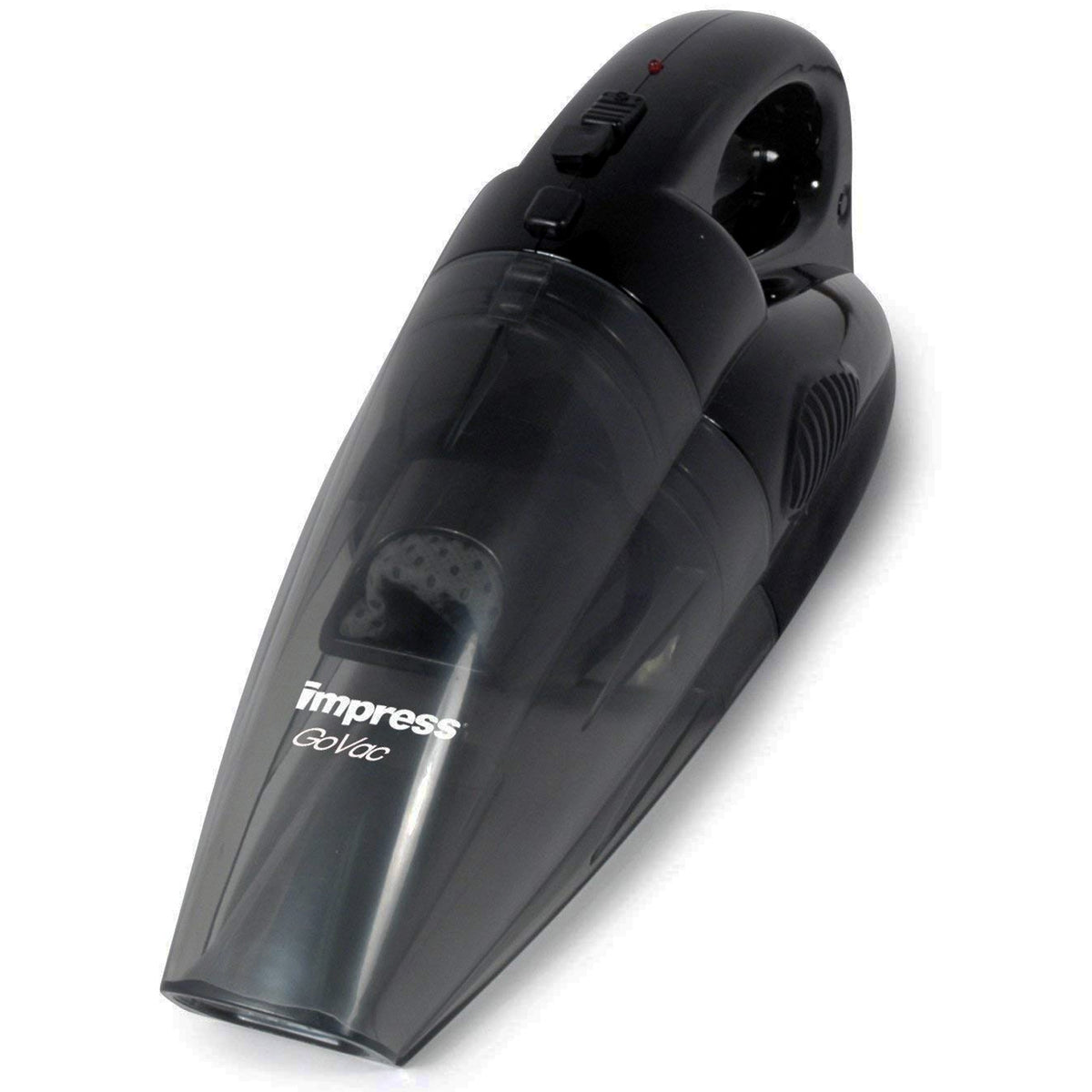 Impress GoVac Rechargeable Deluxe Handheld Vacuum with Base- Black