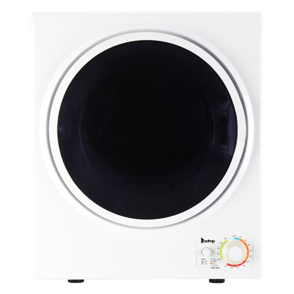 ZOKOP GYM25-78 Compact Portable Household clothes Dryer 1.6cuft with Stainless Steel Drum Black and White 120V MECHANICAL Control ETL Certification