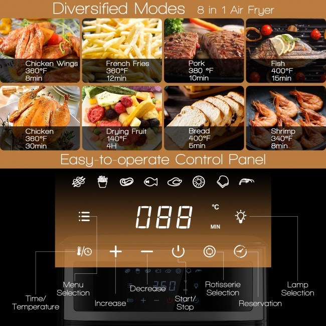 13.7 Quart(13L) Air Oven with Touch Screen and 8 Presets