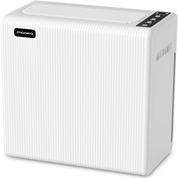 Air Purifiers for Home Large Room; MOOKA H13 True HEPA Filter Air Cleaner; 100% Ozone Free Quiet Air Cleaner for Home; Bedroom and Office; E-300L White