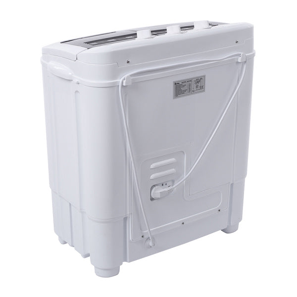 [No logo model replacement 30189854]Compact Twin Tub with Built-in Drain Pump XPB35-ZK35 14.3(7.7 6.6)lbs Semi-automatic Gray Cover Washing Machine