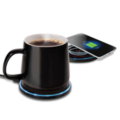 2-In-1 Smart Mug Warmer and QI Wireless Charger