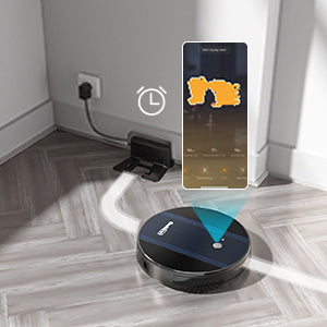 Geek Smart Robot Vacuum Cleaner G6, Ultra-Thin, 1800Pa Strong Suction, Automatic Self-Charging, Wi-Fi Connectivity, App Control, Custom Cleaning, 100mins Run Time(Ban on Amazon)