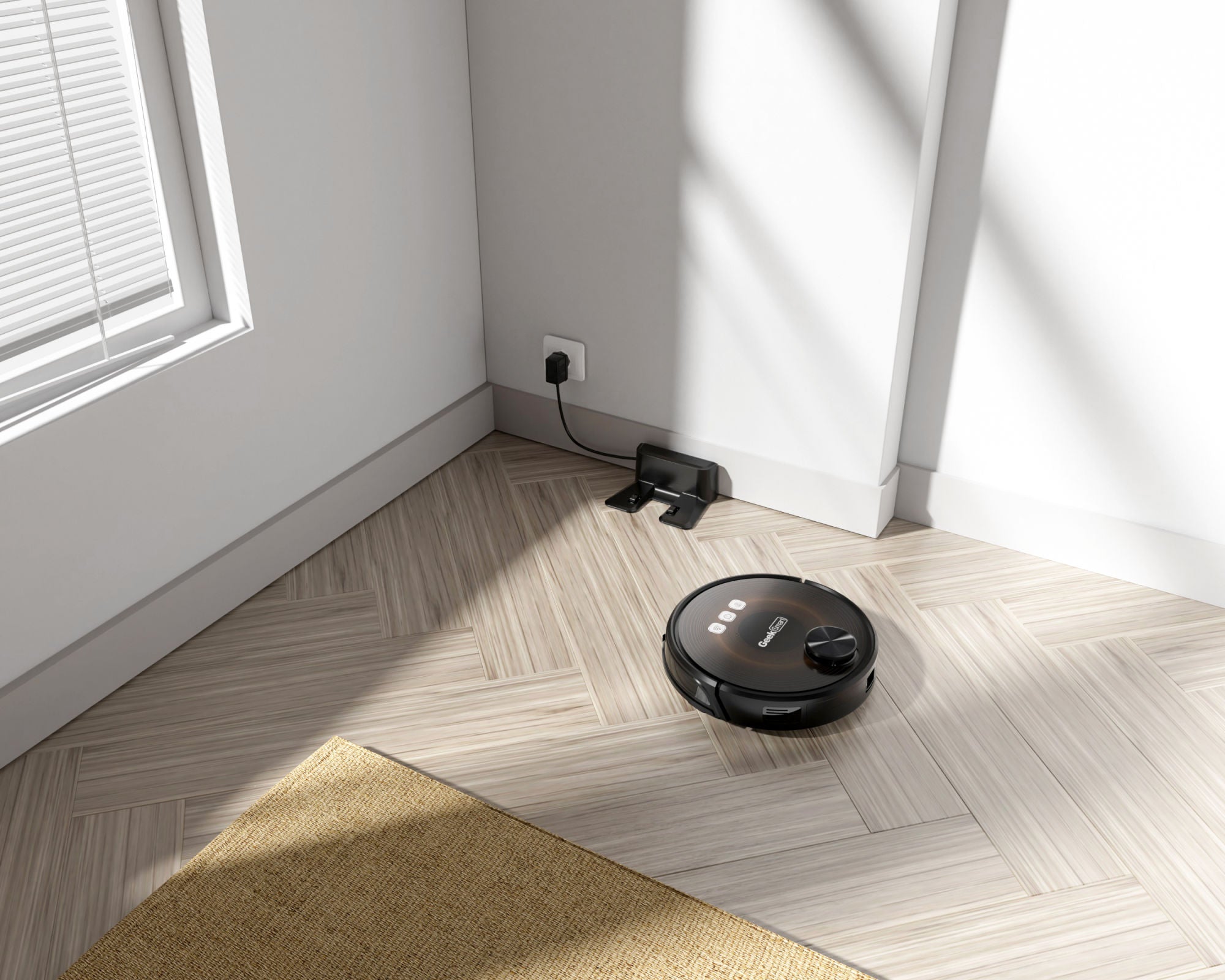 Geek Smart L8 Robot Vacuum Cleaner and Mop, LDS Navigation, Wi-Fi Connected APP, Selective Room Cleaning,MAX 2700 PA Suction, Ideal for Pets and Larger Home(Ban on Amazon)