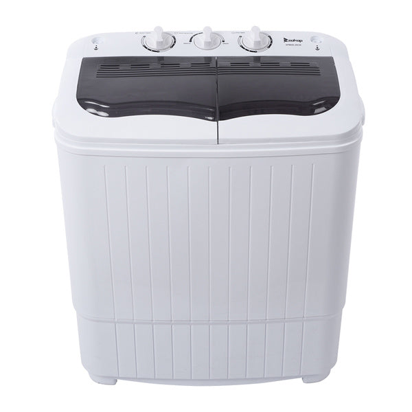 [No logo model replacement 30189854]Compact Twin Tub with Built-in Drain Pump XPB35-ZK35 14.3(7.7 6.6)lbs Semi-automatic Gray Cover Washing Machine