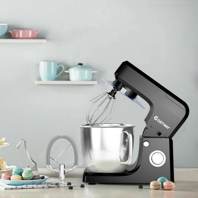 3-in-1 Multi-functional 6-speed Tilt-head Food Stand Mixer