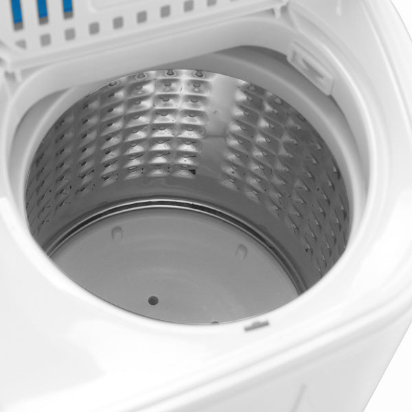 Compact Twin Tub with Built-in Drain Pump XPB46-RS4 13Lbs Semi-automatic Twin Tube Washing Machine US Standard White & Blue