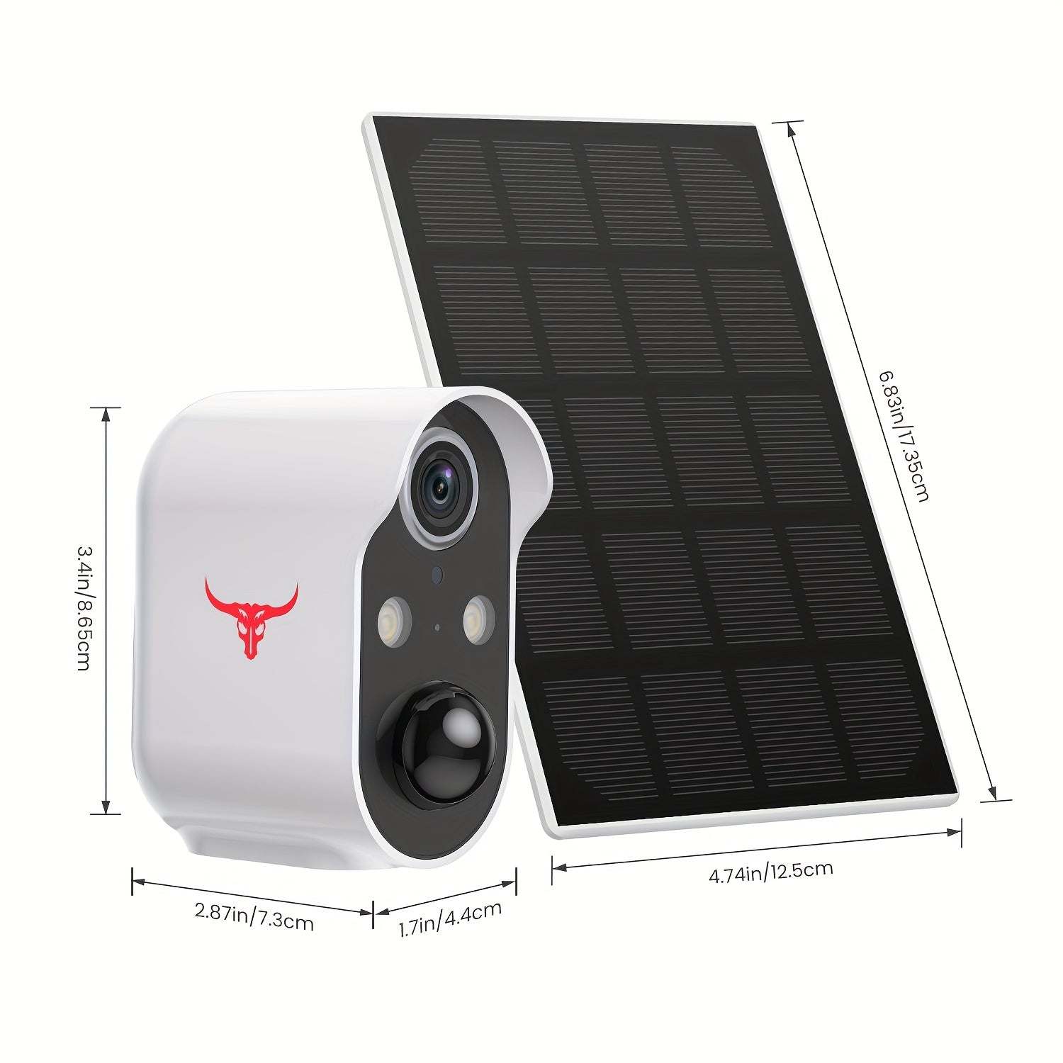 Wireless SolarPowered AI Camera Night Vision 2Way Talk Cloud Storage