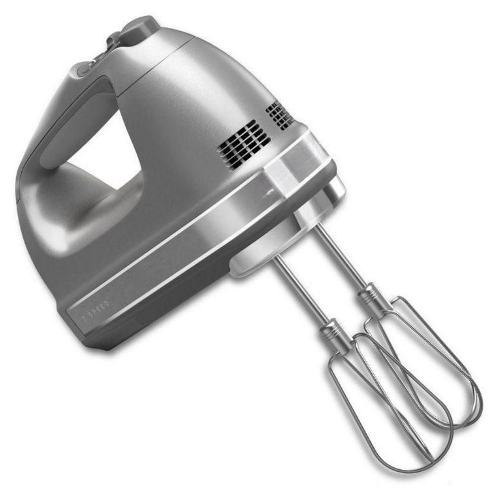 7-Speed Contour Silver Hand Mixer with Whisk and Whisk Attachment