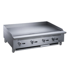 4-Burner Commercial  Griddle in Stainless Steel  with 4  legs