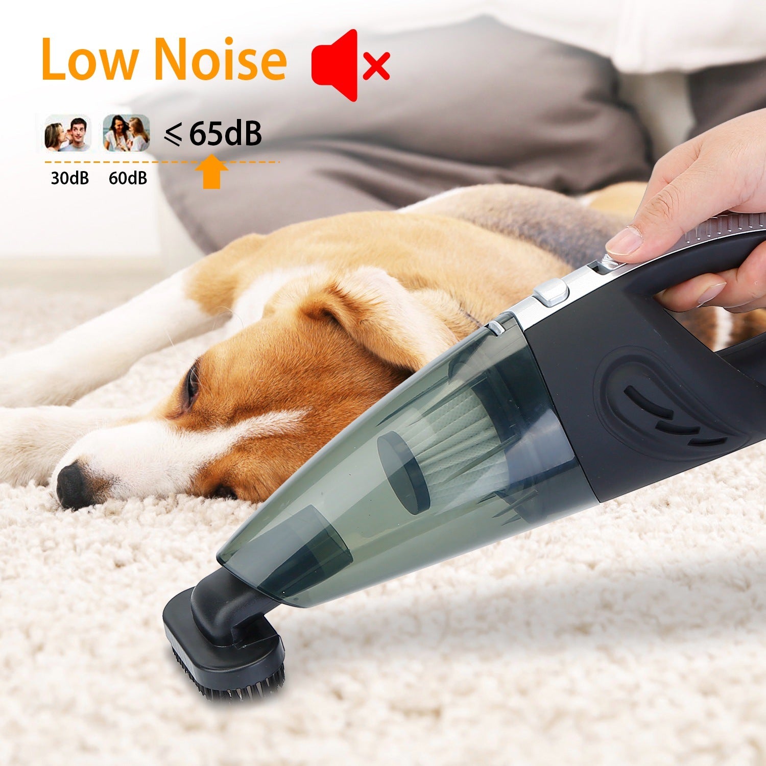 Car Handheld Vacuum Cleaner Cordless Rechargeable Hand Vacuum Portable Strong Suction Vacuum