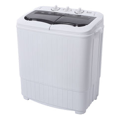 [No logo model replacement 30189854]Compact Twin Tub with Built-in Drain Pump XPB35-ZK35 14.3(7.7 6.6)lbs Semi-automatic Gray Cover Washing Machine