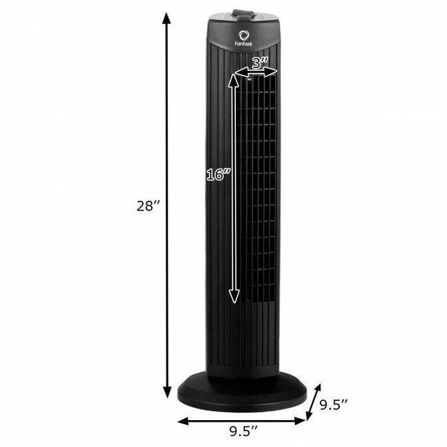 Fantask 35W 28 Inch Quiet Bladeless Oscillating Tower Fan