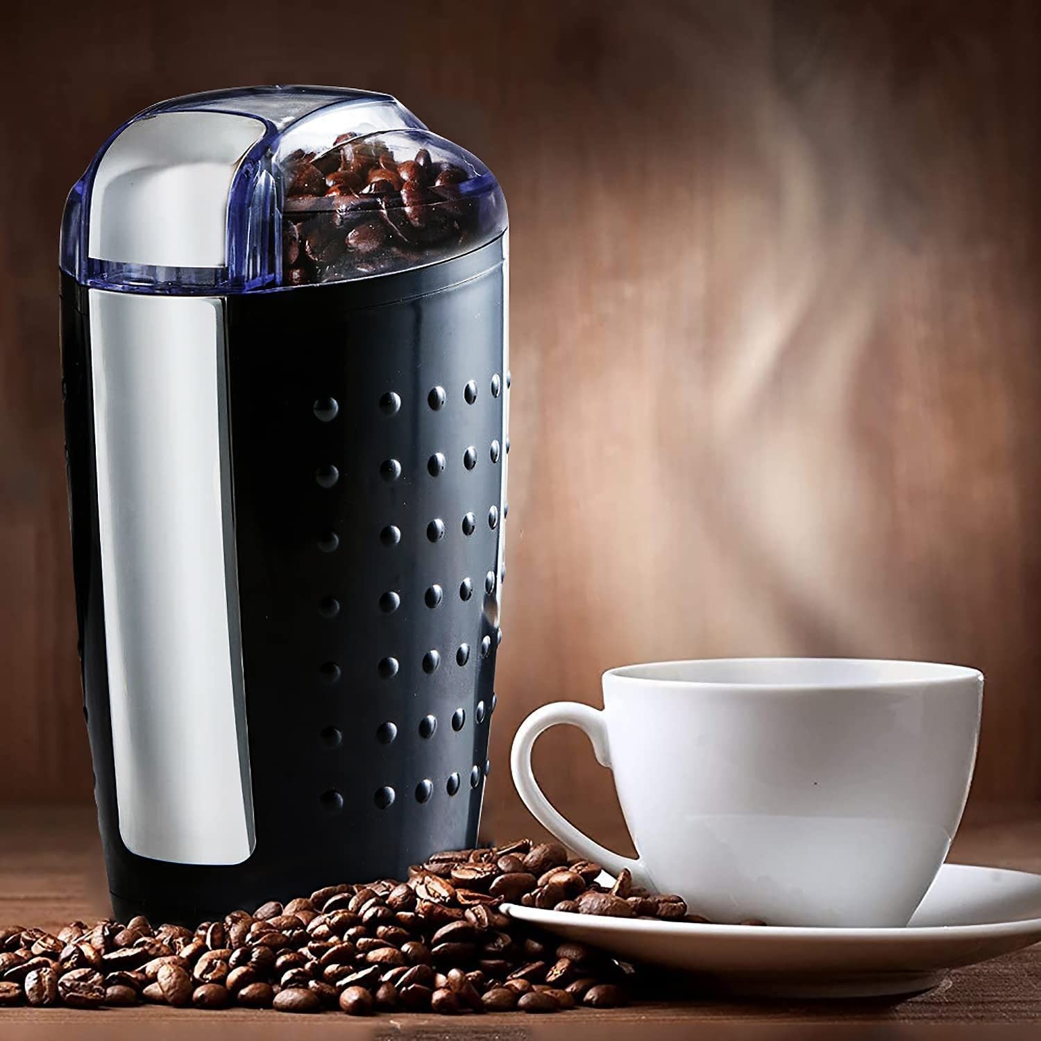 5 Core 2 Pack Coffee Grinder 5 Ounce Electric Large Portable Compact 150W Spice Grinder Perfect for Spices, Dry Herbs Grinds Course Fine Ground Beans for 12 Cups Coffee Black & Brown