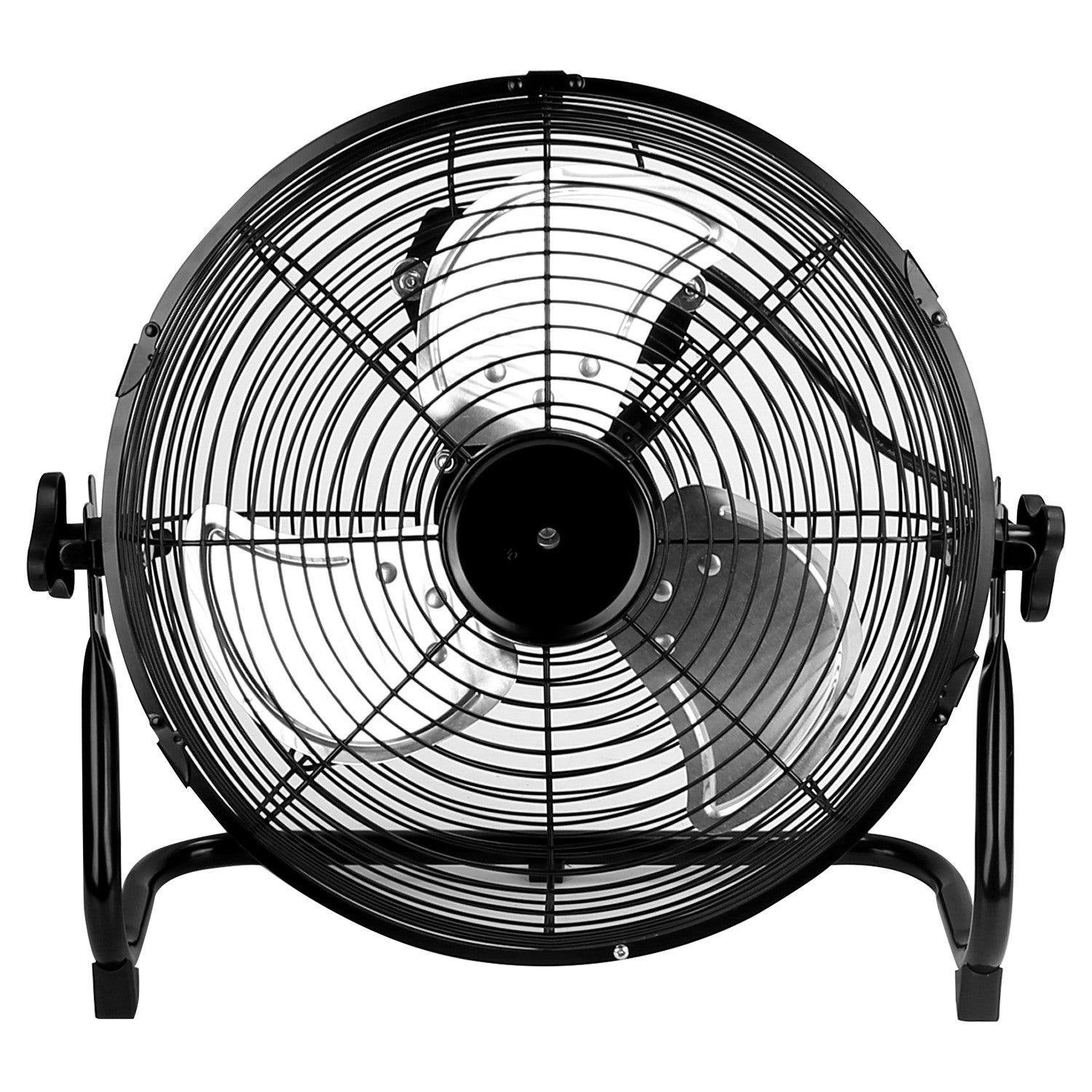 12in Floor Fan Copper Motor High-Velocity Industrial Fan with 3 Adjustable Speeds 180 Degree Tilt Head Easy Carry Handle Fan